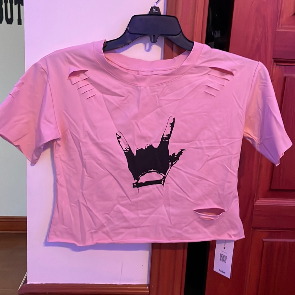 Crop top short sleeve romwe